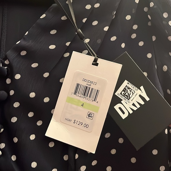 DKNY Polka dot maxi dress size 4 - Picture 6 of 6